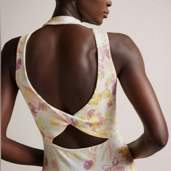 Ted Baker Effi Cut out Twist Back Bodycon Floral Spring Summer Dress Sz 12 - Picture 2 of 13